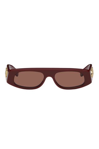 Gucci Burgundy Geometric Sunglasses