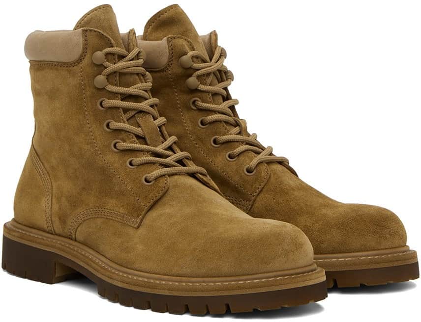 OFFICINE CREATIVE Brown Suede Boss 002 Boots