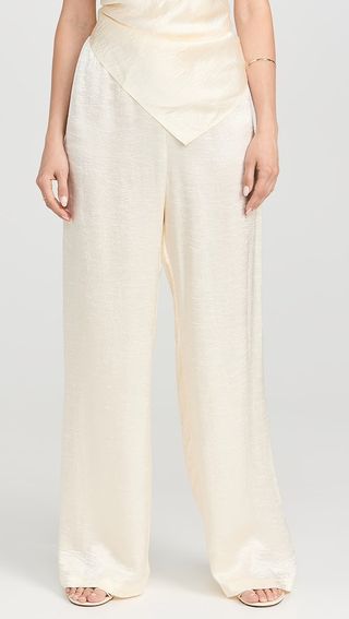 Enza Costa Textured Satin Pants