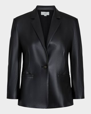 Shrunken Leather Blazer