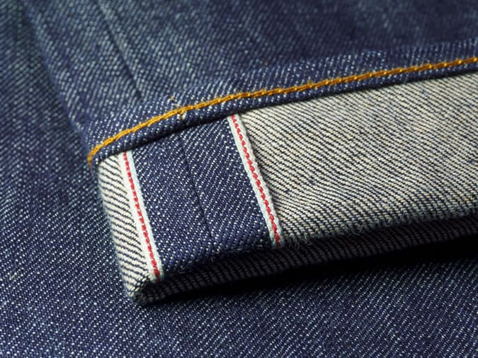 Selvedge denim edge