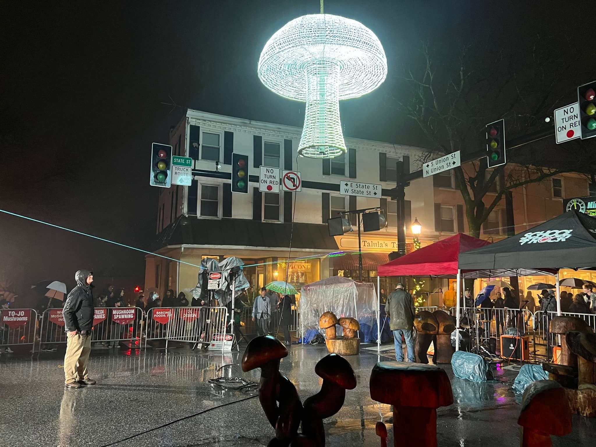 Even bad weather can't stop the Mushroom Drop.