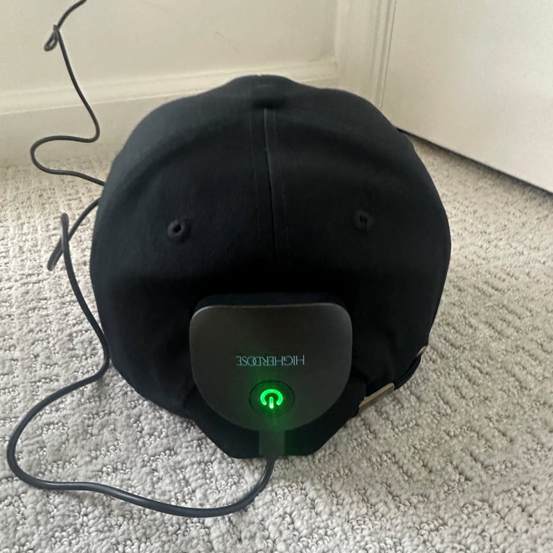 higherdose red light therapy hat charging station