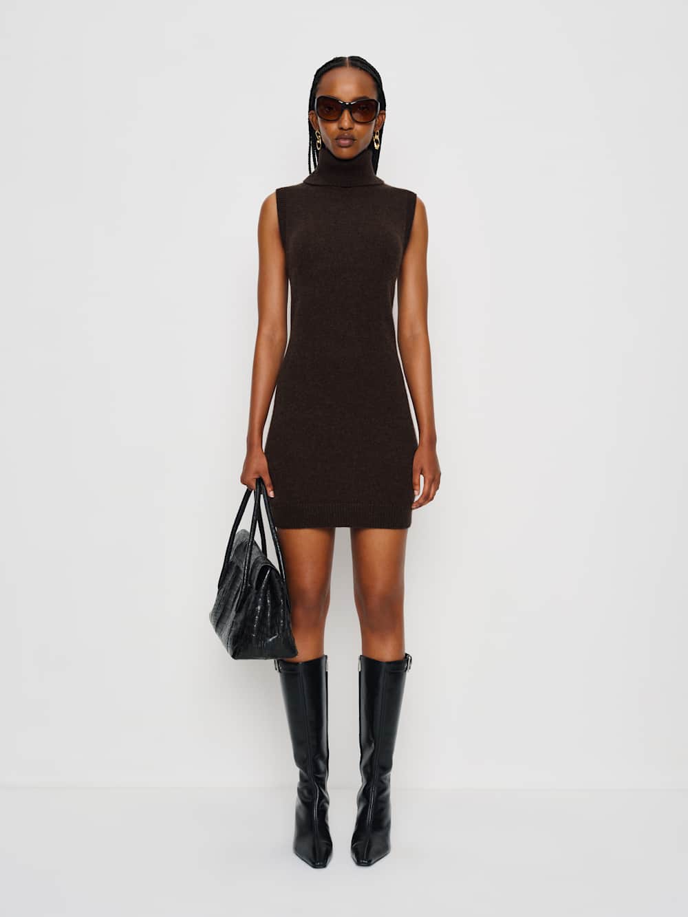 Holland Cashmere Turtleneck Sweater Dress