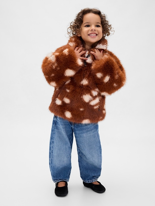 Gap &times; Sandy Liang Baby &amp; Toddler Spotted Vegan Fur Half-Zip Pullover