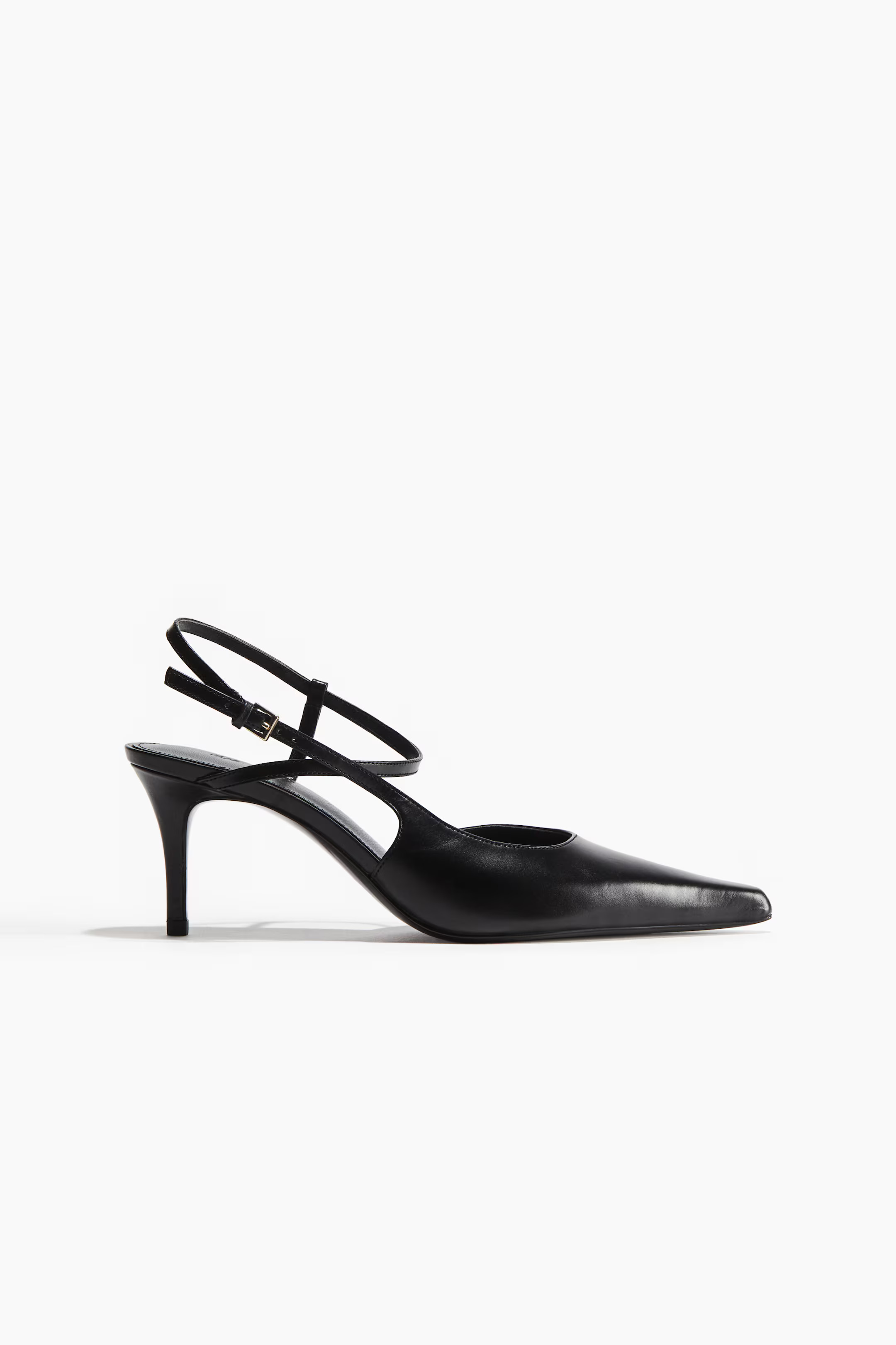 H&amp;M, Pointed Leather Court Shoes