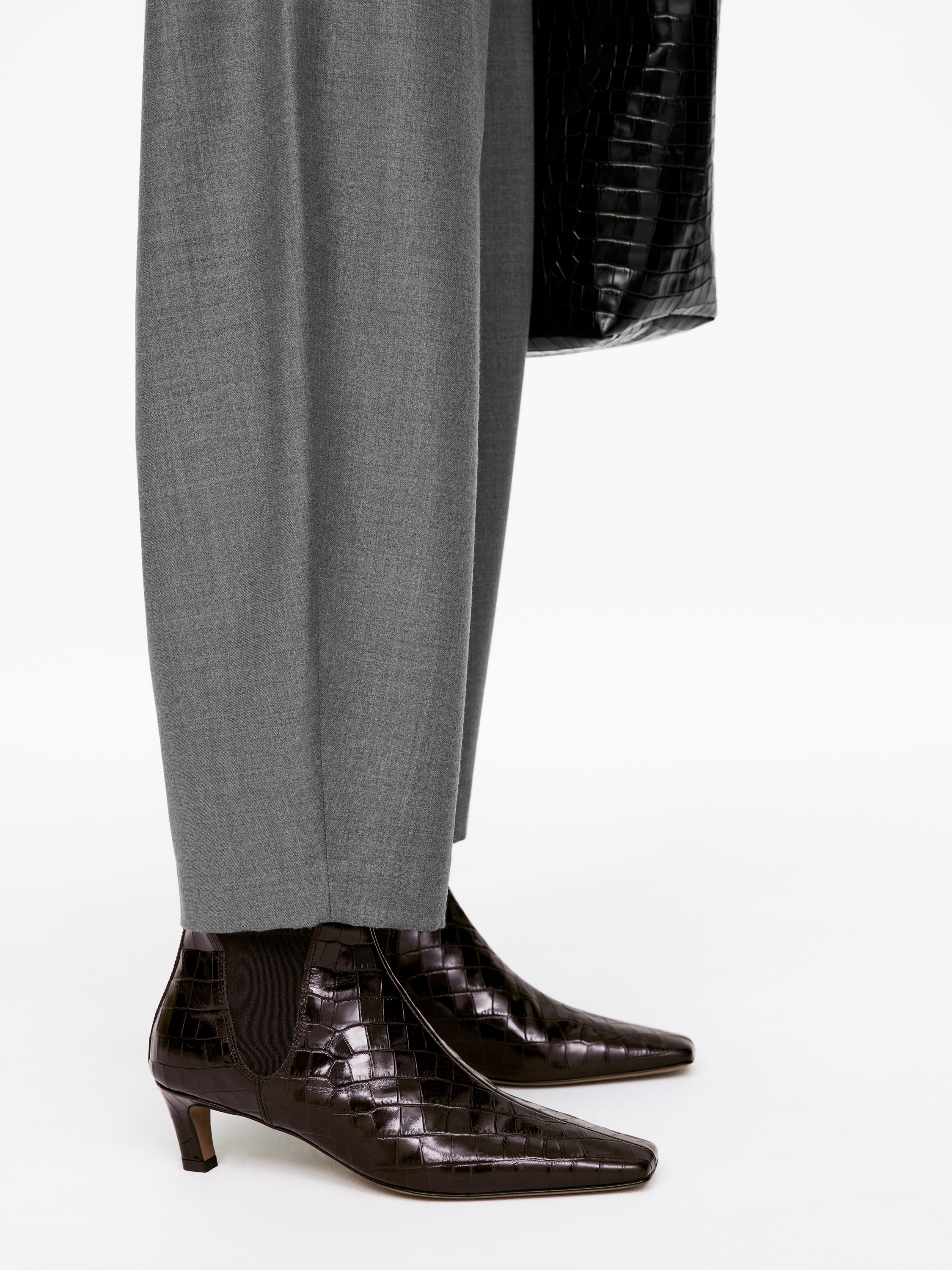 Square-Toe Ankle Boots &ndash; Brown &ndash; Women &ndash; Arket Gb