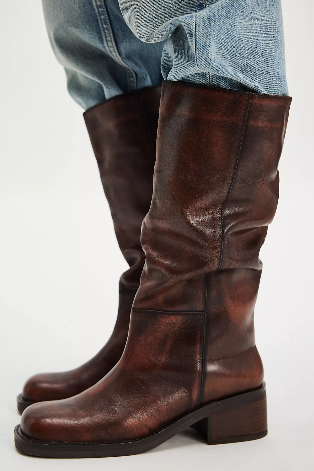 Dana Distressed Pull-On Boots