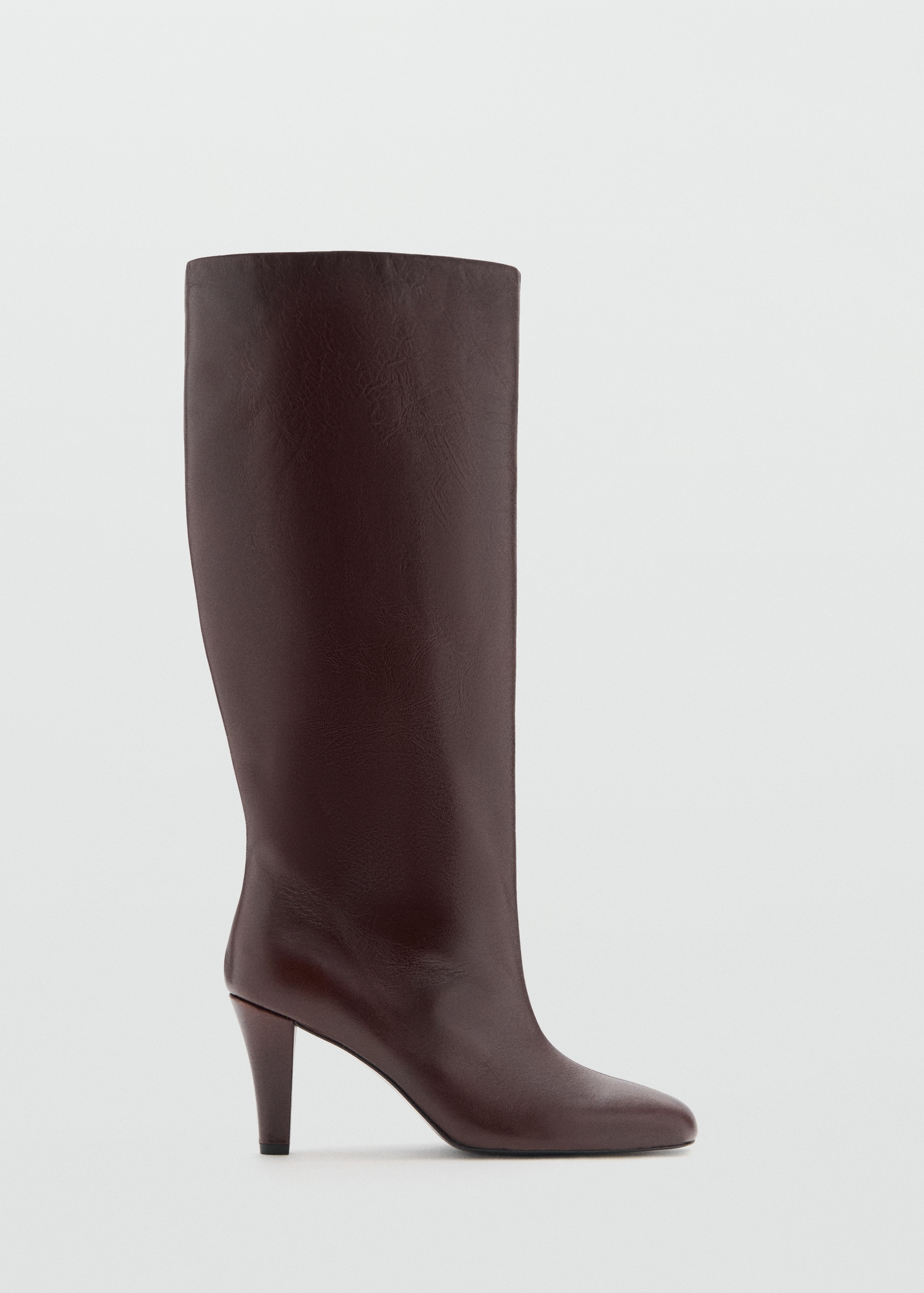 Heeled Leather Boots - Women | Mango Usa