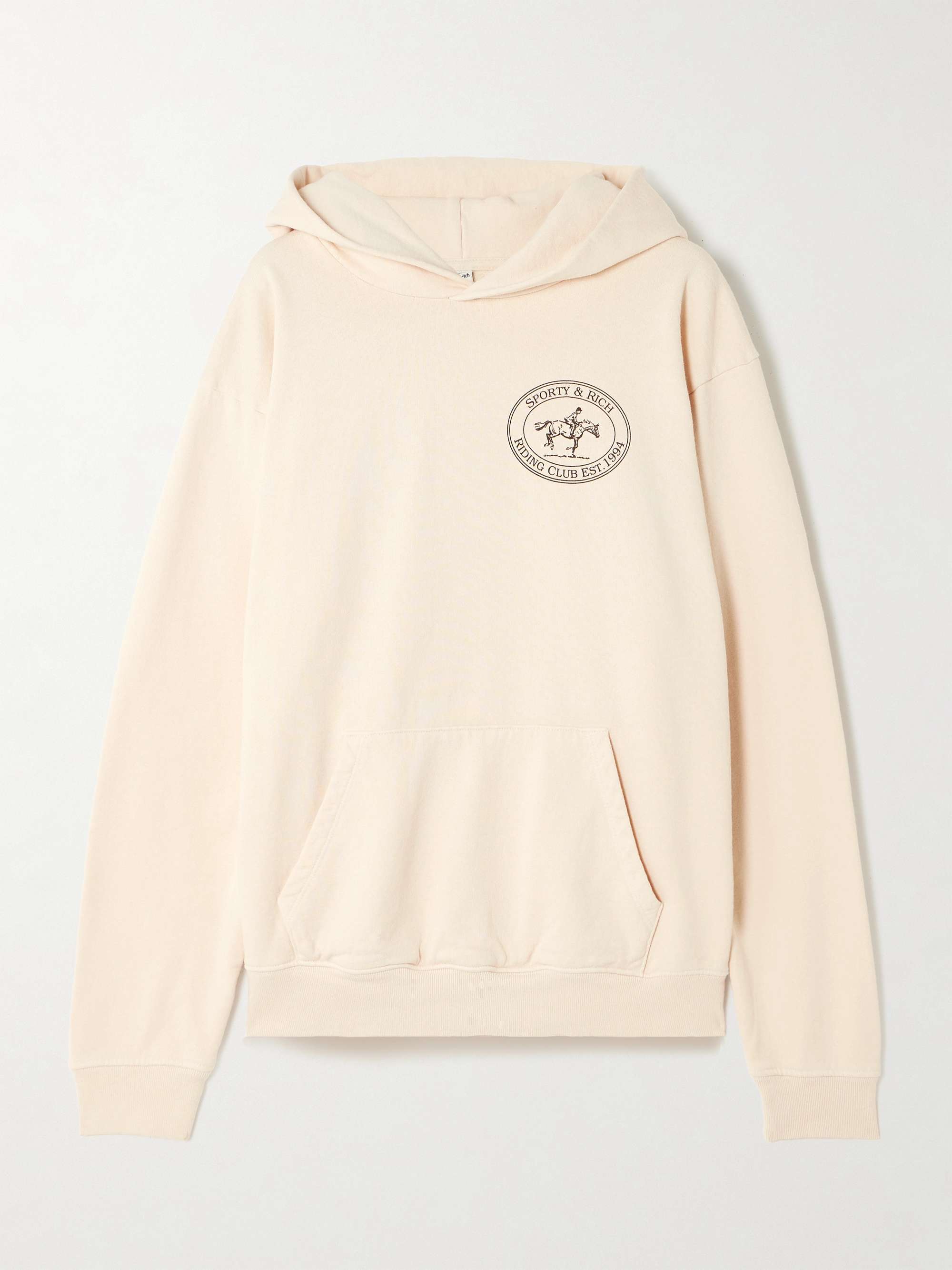 Riding Club Printed Cotton-Jersey Hoodie