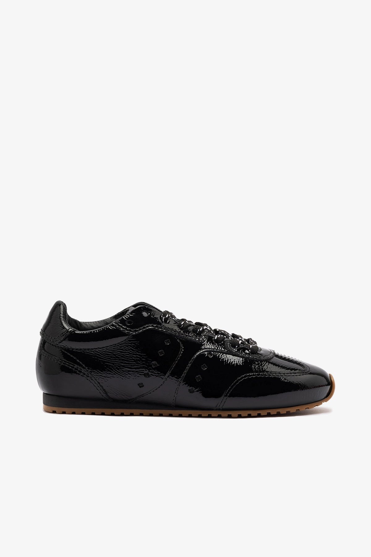 Larroud&eacute;, Stella Sneaker in Black Patent Leather